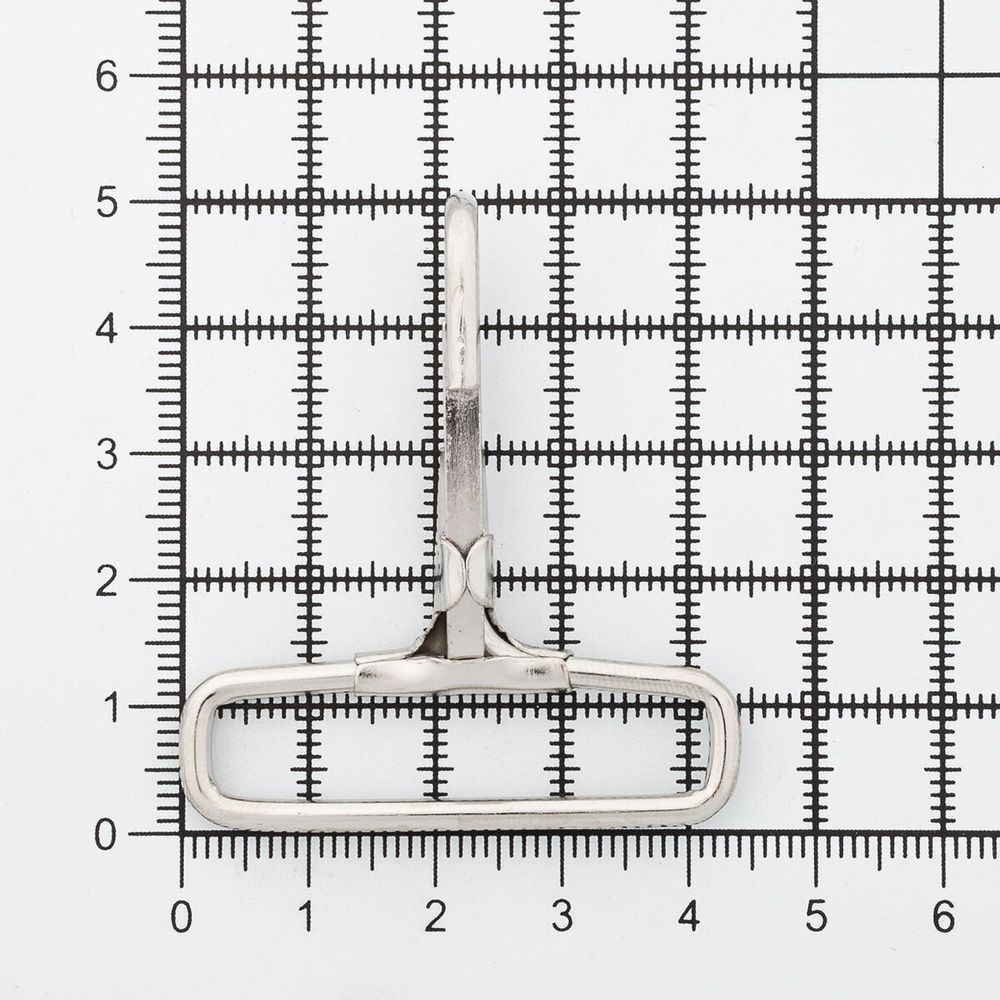 Карабин металл 40 мм (50х44 мм), никель, 20 шт