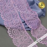 Кружево эластичное (стрейч) 90 мм, TBY.YSTL00839.N, L1566 лаванда, 3м, Kruzhevo