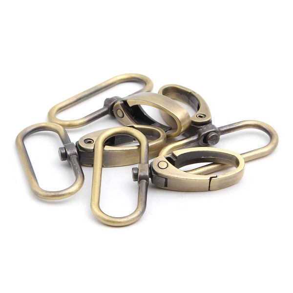 Карабин металл 38.0 мм (49х44 мм), тертая бронза, ГУ12849, 4 шт