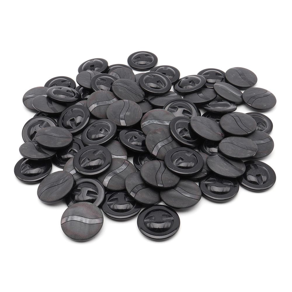 Пуговицы на ножке 44L (28мм) (blk-221 (черный)), CB-L-050, 72 шт