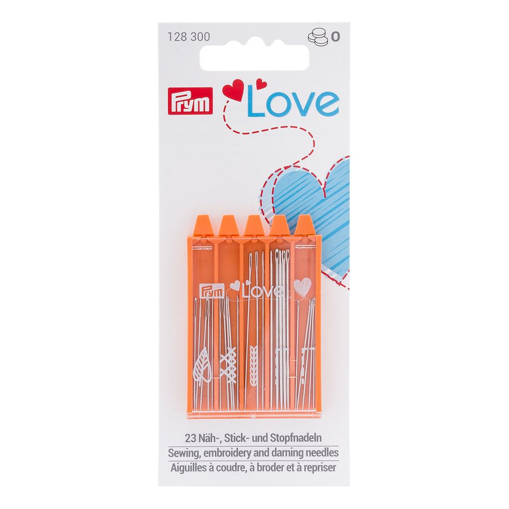 Набор ручных игл для вышивания и штопки, 23 шт, Love Prym, 128300