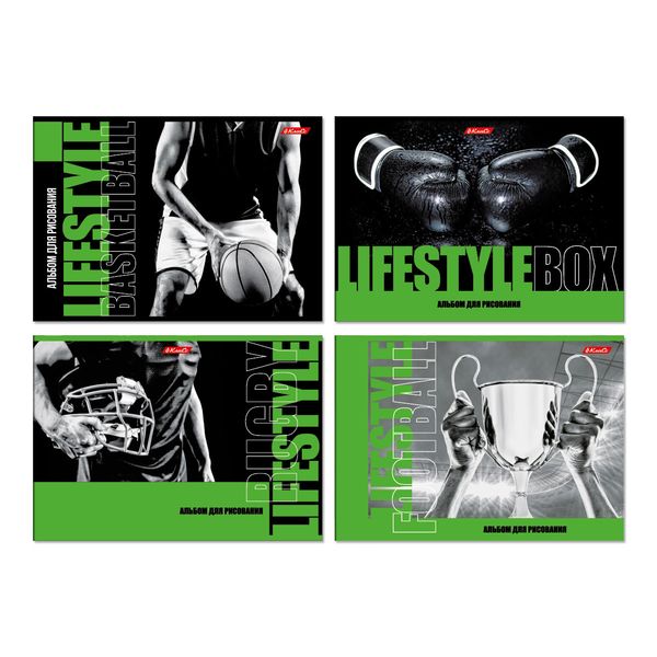 Альбом для рисования, неоновая краска, 100 г/м², A4 29х20.5 см, склейка с одной стороны 40 л., 4 шт, 40АЛКЛ4_000248 Шаг к победе, Светоч