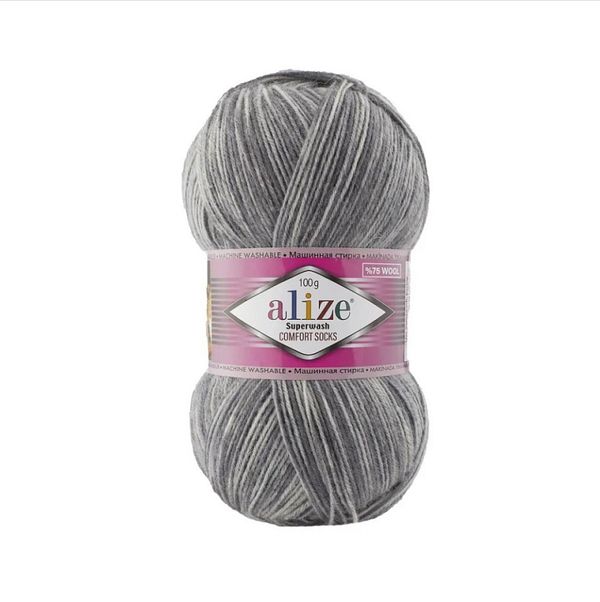 Пряжа Alize (Ализе) Superwash Comfort Socks / уп.5 мот. по 100 г, 420 м, 7676