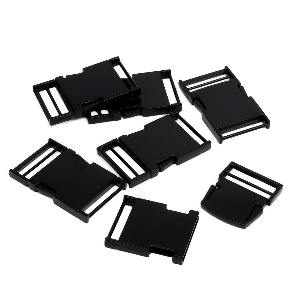 Фастекс (пряжка трезубец) металл 30 мм, 58x35 мм, мат.черный, 6 шт