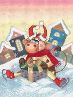 Алмазная (кристальная) мозаика Фрея, Бычок, 30х40 см