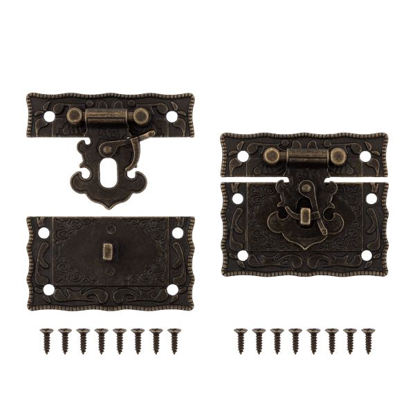 Замок для шкатулок 5х4.2 см, 1 шт, 01 бронза, Промысел WF-002
