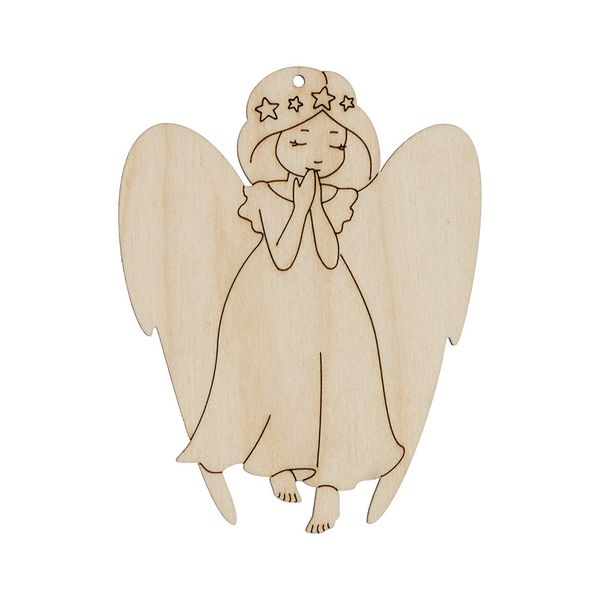 Заготовка из фанеры Ангел в платье, 9х7 см, ВД-785 Mr.Carving
