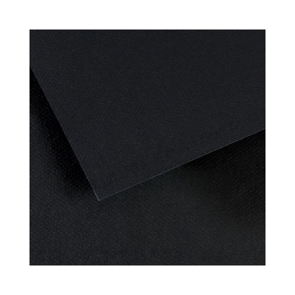 Бумага для пастели 160 г/м², 75х110 см, 25 листов, №425 черный, Canson Mi-Teintes C200361017