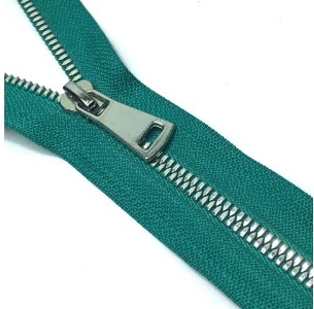 Молния трактор Т5 (5 мм) 1 зам., разъем., 75 см, никель, цв. D023 изумруд, MaxZipper Premium, 1 шт /TOS/