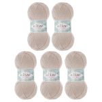 Пряжа Alize (Ализе) Happy Baby New / уп.5 мот. по 100 г, 320м, 599 слоновая кость