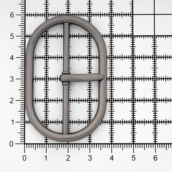 Пряжка овальная 50 мм, металл (Pewter олово (черный никель)), МВ_2301, 6 шт