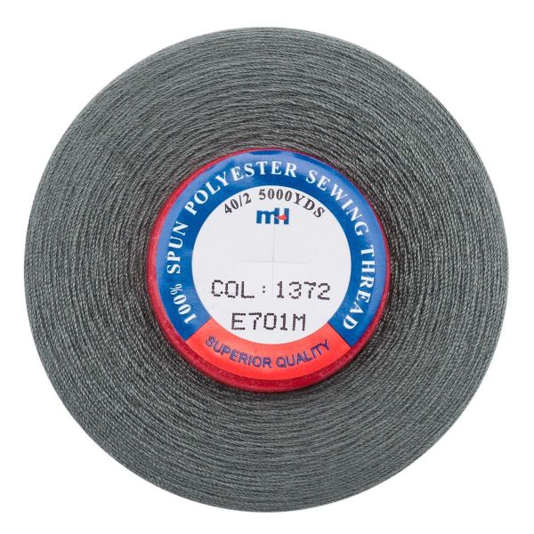 Нитки швейные Euron mH 40/2, 5000 ярд, 1372 серый бетон, 1 катушка