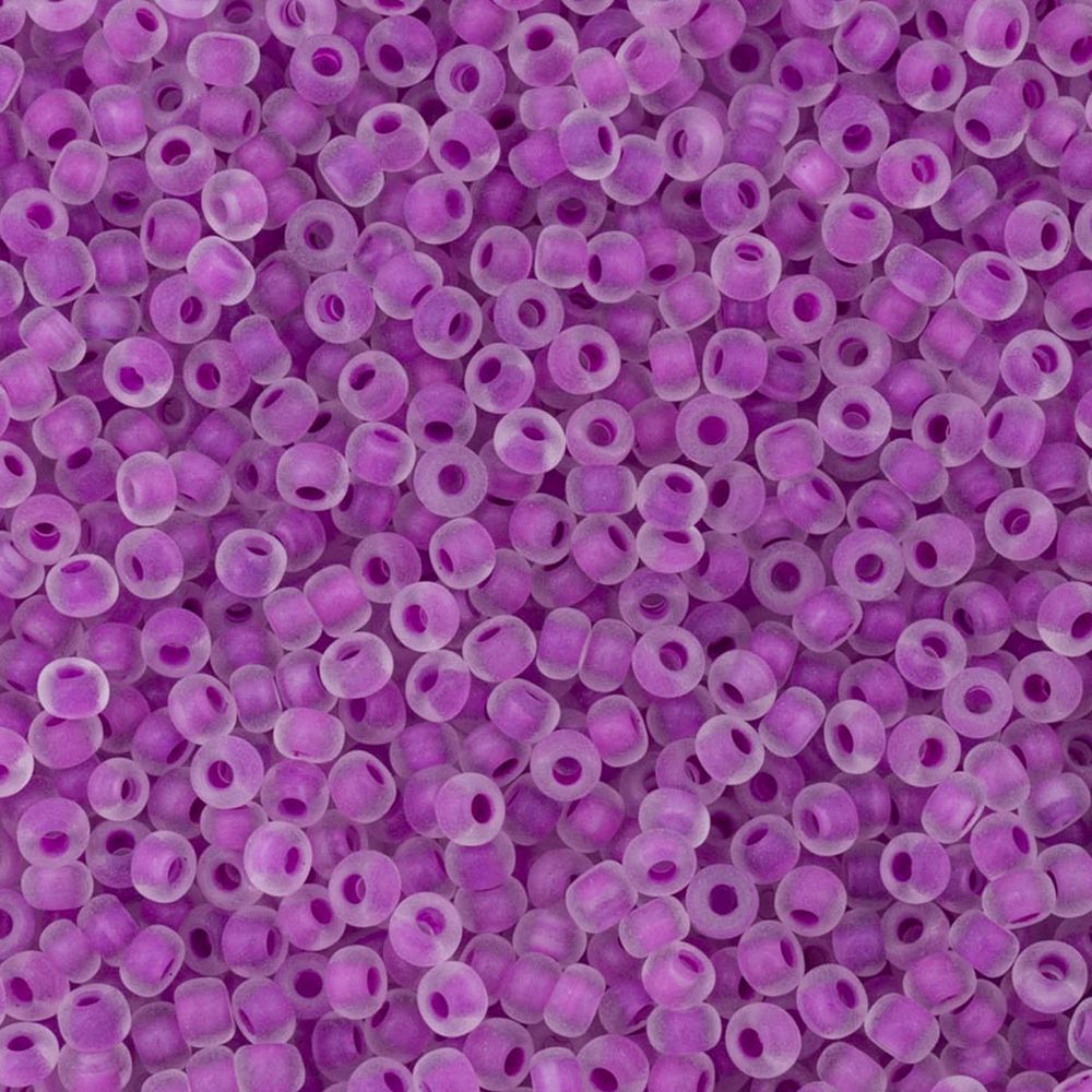 Бисер Preciosa 10/0 (2.3 мм), 500 г, прозрачный матовый с цветным центром, круг.отв., (38328) 331-39001-10/0