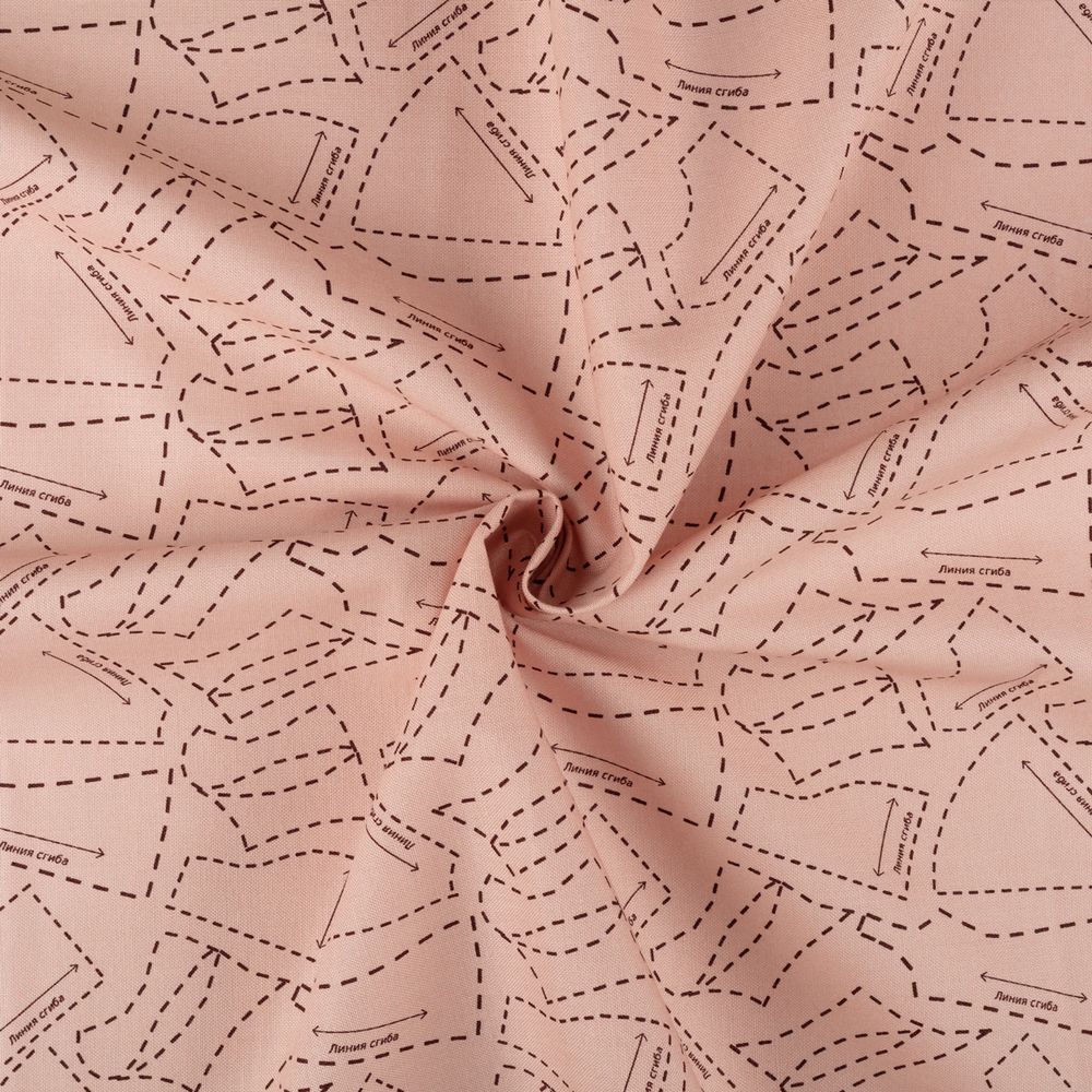 Ткань для пэчворка Peppy Век моды, рулон 112 см / 5 метров, ВМ-05 розовый, Peppy