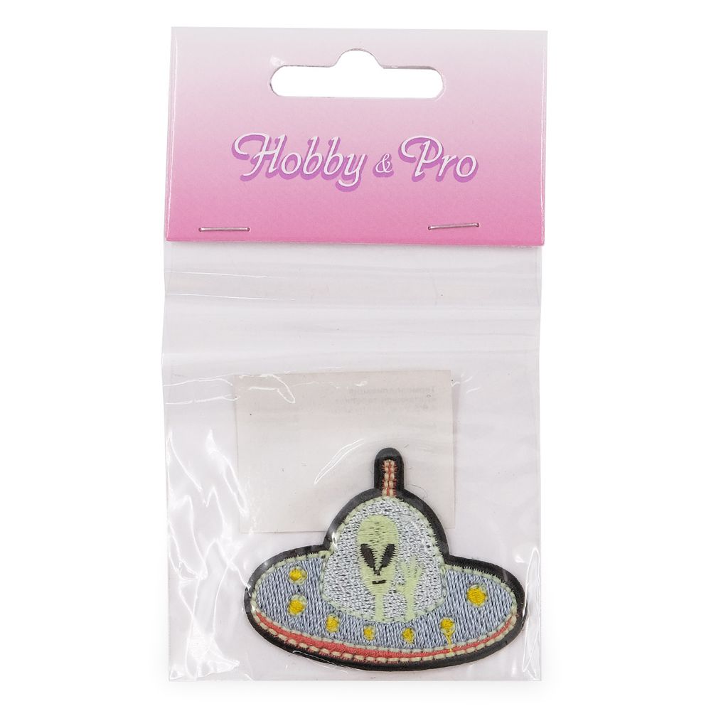 Термоаппликация Летающая тарелка, 4.6х5.1см, Hobby&Pro