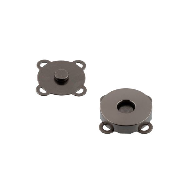 Кнопка магнитная металл пришивная ⌀18.0 мм, 5 шт, 02 черн.никель, Gamma KL-MG18
