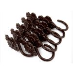 Крючки шторные для карниза навесные ⌀6 мм, 10 шт, 02 коричневый, Sofi H40