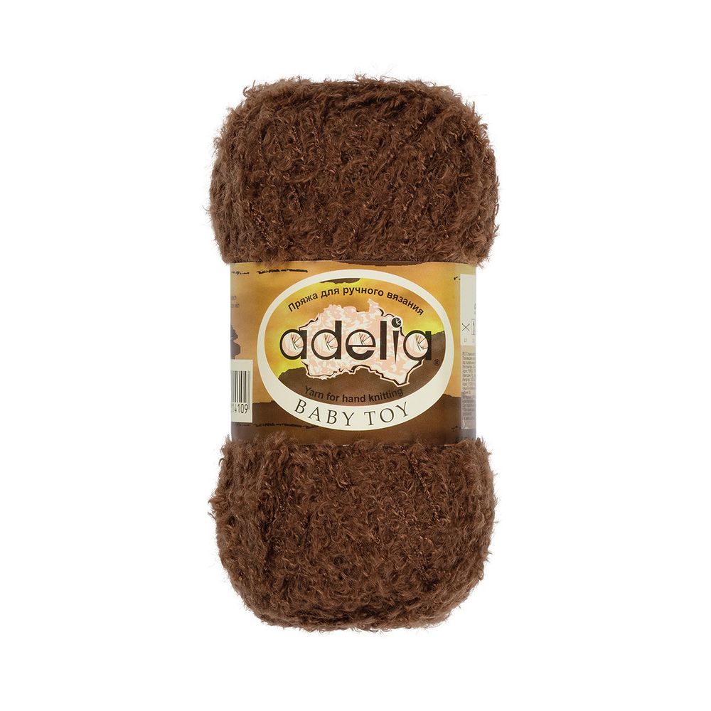 Пряжа Adelia Baby Toy / уп.10 мот. по 50 г, 255м, 07 коричневый