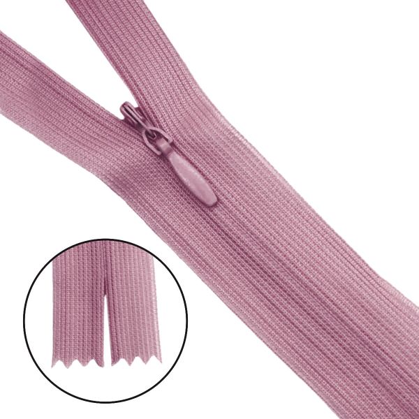 Молния потайная (скрытая) Т3 (3 мм) 1 зам., н/раз., 20 см, нейлон, 377 пудра, 10 шт