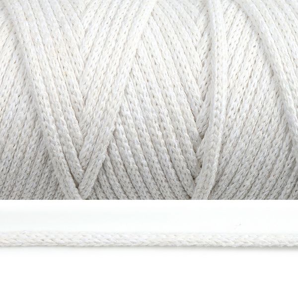 Шнур круглый х/б ⌀4.0 мм / 100 метров, 2155 ванильный