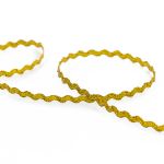 Тесьма отделочная зигзаг 3 мм, 30 м, золото, Gamma JZ-3M