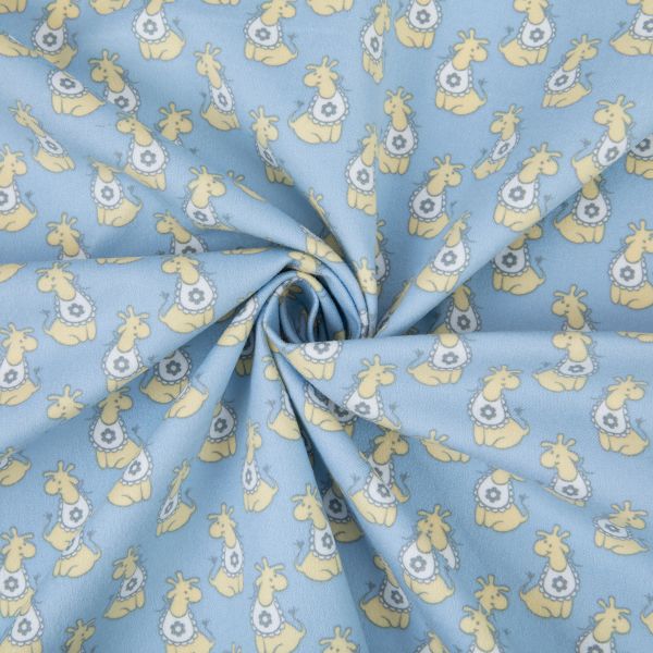 Ткань для пэчворка Peppy Молочные сны фланель, рулон 112 см / 5 метров, МС-01 голубой, Peppy