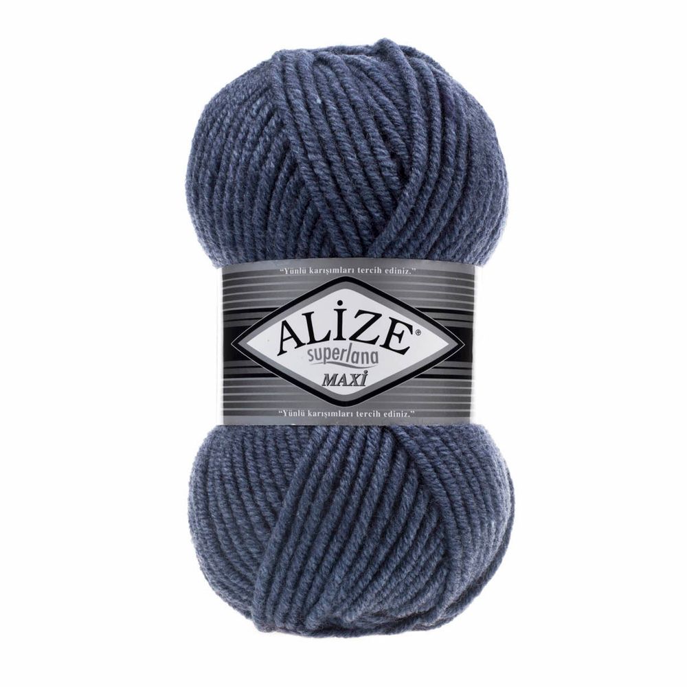 Пряжа Alize (Ализе) Superlana Maxi / уп.5 мот. по 100 г, 100м, 203 джинса A