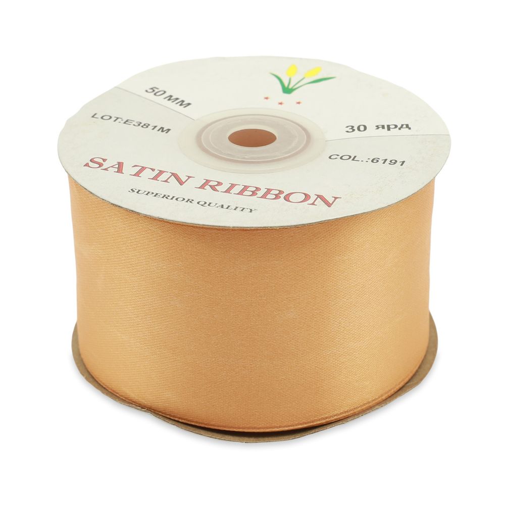 Лента атласная 1-сторонняя 50.0 мм / 27.4±2 метров, 6191, 12, Globus