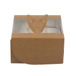 Коробка для мини-торта 14х14х8 см, крафт, S-Chief CBC-014