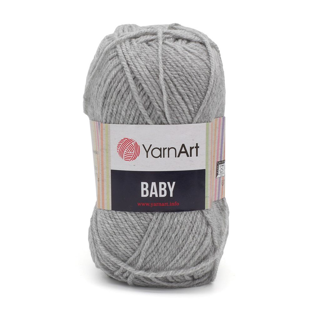 Пряжа YarnArt (ЯрнАрт) Baby / уп.5 мот. по 50 г, 150м, 195 серый