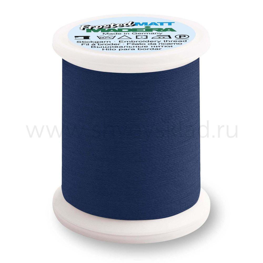 Нитки вышивальные супер матовые Madeira Frosted Matt №40, 500 м, цв. 7844, 9848, 1 катушка