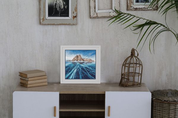 Набор для вышивания нитками Panna, Золотая серия, Россия, Озеро Байкал, 25х25 см