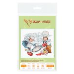 Набор для вышивания нитками МП Студия, Первый блин 10х12см