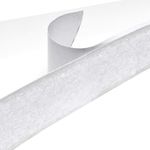 Лента контактная липучка (велкро) клеевая 20 мм / 25 метров, белый, /петля/, 125596 /TOS/