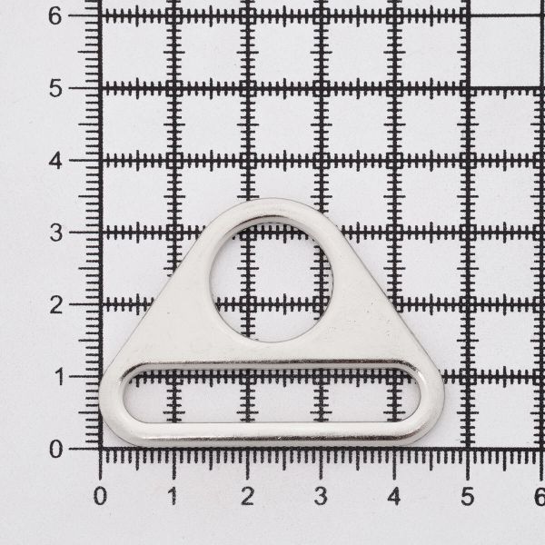 Рамка треугольная литая металл 38 мм, 20 шт, никель, ZH-65