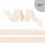 Резинка бельевая (окантовочная) матовая 10.0 мм / 1000 метров, сумрачно-белый F102