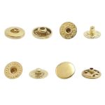Кнопка Альфа (S-образная) ⌀10.0 мм, ≈144 шт, СТАЛЬ, золото, NEW STAR