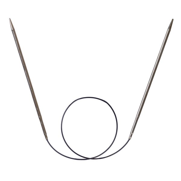 Спицы круговые ⌀4.0 мм, 40 см, 1 шт, серебристые, Prym 212140