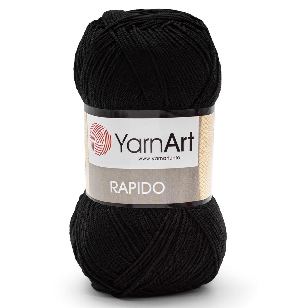 Пряжа YarnArt (ЯрнАрт) Rapido / уп.5 мот. по 100 г, 350м, 670 черный /TOS/