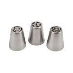Набор кондитерских насадок металл, 3 шт, №01 металл, S-Chief SHF-0118