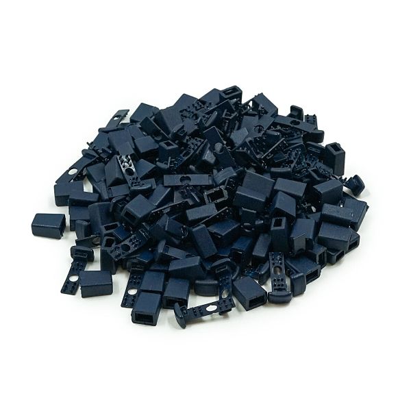 Наконечник для шнура пластик 17х11 мм, ПП, т.синий, 100 шт