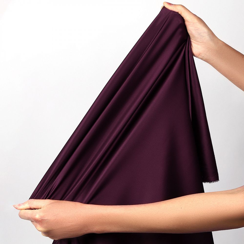 Атлас стрейч для нижнего белья 107 г/м², 125 см / 25 метров, 0180 цв.117 бордо