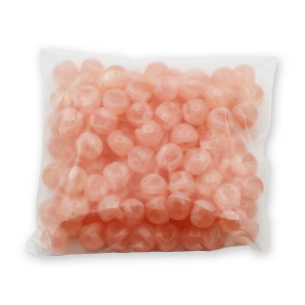 Пуговицы на ножке под камень из смолы 11мм (розовый кварц), 100 шт