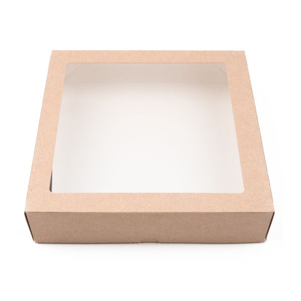 Коробка универсальная с окном 20х20х4.5 см, 5 шт, S-Chief BFC-037