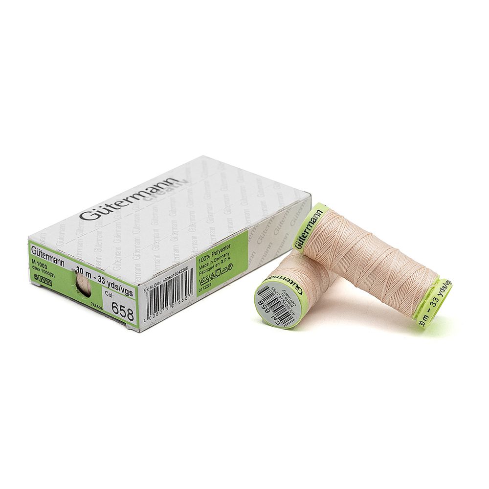 Нитки отделочные Gutermann Top Stitch, 30м, 658 розовая карамель, 5 катушек