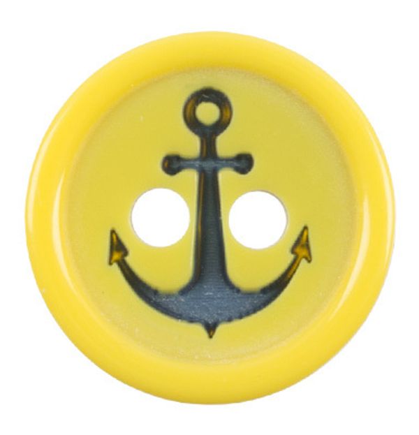 Пуговицы 2 прокола блузочные 11 мм, 36 шт, D131/D558 я.желтый/синий, Gamma GEC 0013