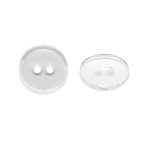 Пуговицы 2 прокола 24L (сlearclear (прозрачный)), CX-K-22, 144 шт