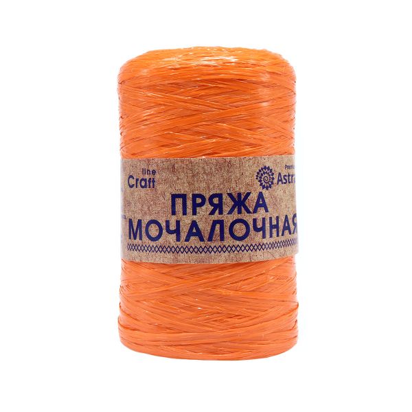 Пряжа Astra Premium (Астра Премиум) Мочалочная / уп.10 мот. по 50 г, 200 м, апельсин