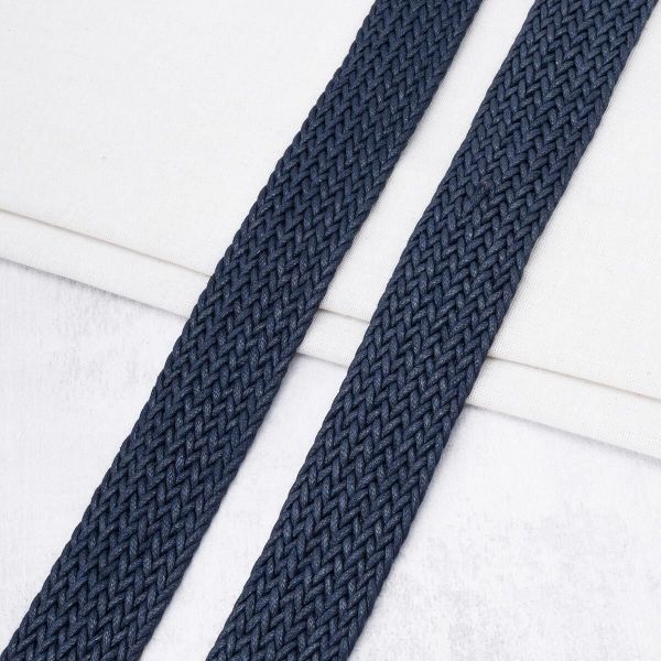 Стропа (ременная лента) 45 мм / 45.72 метра, [75.59 г/пог.м], плетеная вощёная, ZH408 индиго, 3Al299