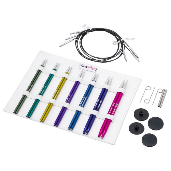 Набор съемных спиц Knit Pro Midi Zing, 13 см, 7 пар (3-5 мм), алюминий, 47434